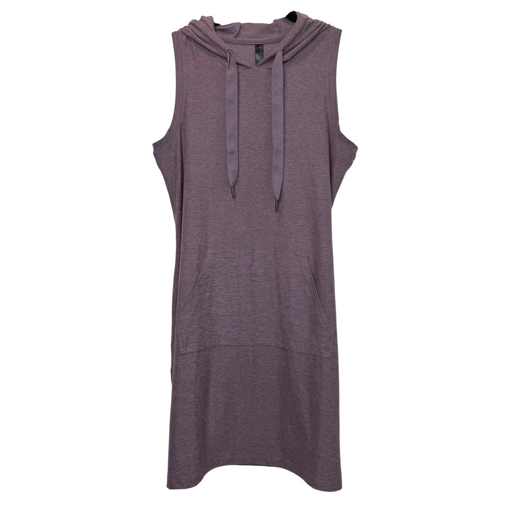 Kyodan Outdoor Womens Sleeveless Hoodie Dress Purple Heather Kangaroo Pocket‎ PS